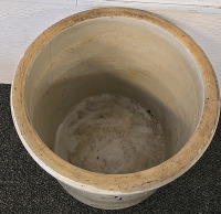 Antique Red Wing 4 Gallon Stoneware Crock, Lava Lamp, Wall Paper, (2) Pairs Of Boots & More - 3