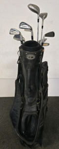 (12) Golf Clubs w/Knight Golf Bag