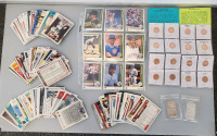Baseball, Basketball, Hockey Collectable Cards, Collectable Coins, and (2) 1 Troy Ounce .999 Fine Silver Bars. - 9