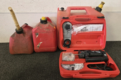 RotoZip w/Case & Accessories, (3) Gas Cans