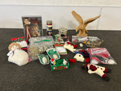 Various Christmas Decor, Picture Frames, & More