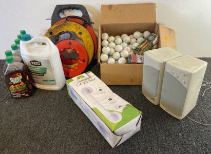 Quaker State Motor Oil, Steel Tapes, Golfballs, Speakers Etc.