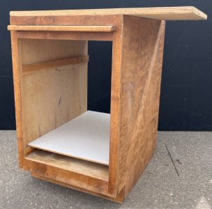 Wood Table With Pullout Side Table