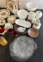 Glass Floral Dining Set, Collectable China & Dishes - 2