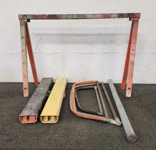 (3) Saw Horses, (3) Bow Saws, And More.