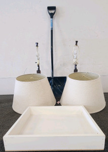 (2) Lamps, A Shelf, And A Snow Shovel!