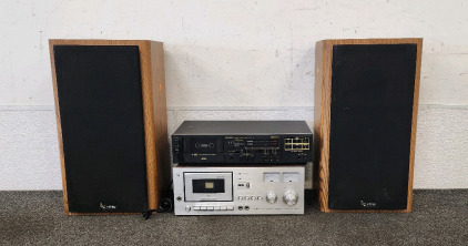 (2) Infinity RS-3001 Speakers, Sankyo STD-1800 Stereo Cassette Deck, And An Optonica RT-3400 Stereo Cassette Deck!
