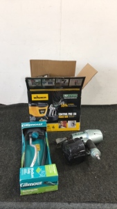 Nail Gun, Oscillating Sprinkler, Airless Paint Sprayer