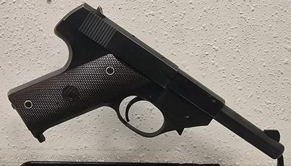 Hi-Standard Model-GB .22LR Semi Automatic Pistol With Leather Holster-- 329199