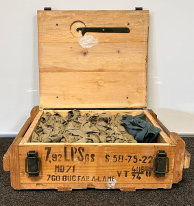 Ammo Crate With Bandoliers Containing 8mm Turkish Mauser 1941/1942 Silver Tip Ammo
