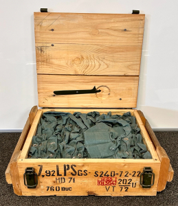 Ammo Crate With Bandoliers Containing 8mm Turkish Mauser 1941/1942 Silver Tip Ammo
