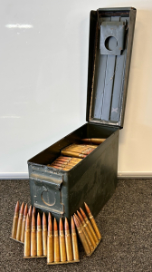 Metal Ammo Box With Ammo (TOC/7.9/FS/1950) On Clips