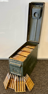 Metal Ammo Box With Ammo (TOC/7.9/FS/1941) On Clips