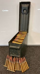 Metal Ammo Box With Ammo (TOC/7.9/FS/1951) On Clips