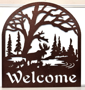 Custom Outdoor Theme Metal Welcome Sign By Jacks Metal Works