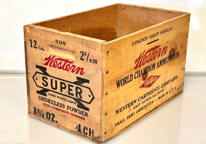 Vintage Wood Crate "Western World Champion Ammunition"