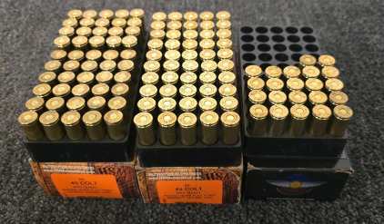(70) HSM .45 Colt, (22) Freedom Ammunition .45 Colt, (30) Brass For Reloading