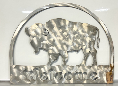 Buffalo Welcome Sign in Aluminum By Jacks Metal Works