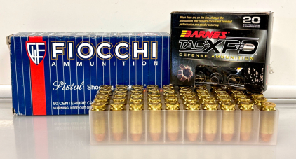 (50) Rnds of Fiocchi 40 SWA 170 Gr. And (2) Rnds of Barnes Tac-XPD 40 S&W 140 Gr.