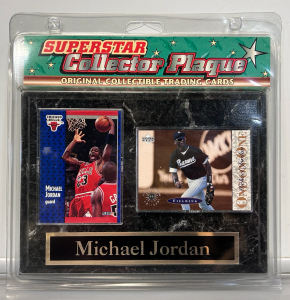 Superstar Collector Plaque Original Collectible Trading Cards "Michael Jordan"