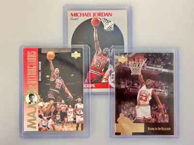 (3) Collectible Michael Jordan Basketball Cards