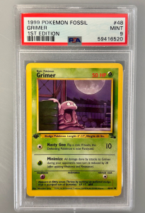 PSA Graded Pok&eacute;mon Card 1999 Pok&eacute;mon Fossil "Grimer" 1st Edition