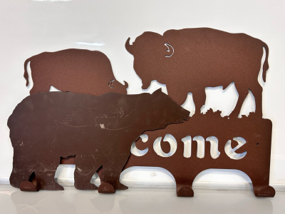 (2) Custom Metal Wall Art Pieces By Jacks Metal Works