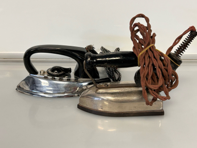 (2) Antique Mini Electric Irons
