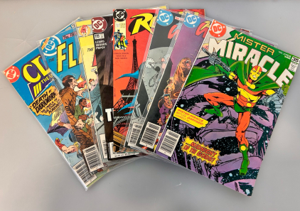 Vintage DC Comics: Flash, Claw, Robin, Wonder Woman, and Mister Miracle