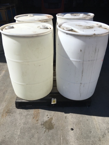 (4) Plastic Barrels