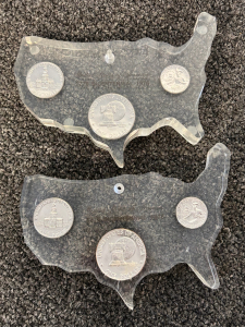 (2) Paperweights: 1776-1976 Bicentennial