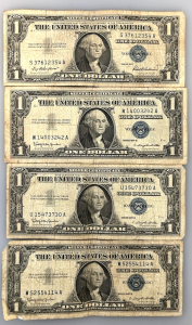 (4) Vintage Silver Certificates Series 1957