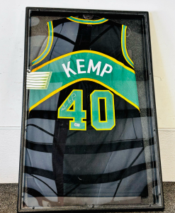 Shawn Kemp Autographed Framed Jersey