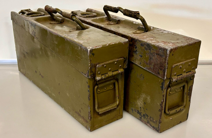 (2) Metal Ammo Cans