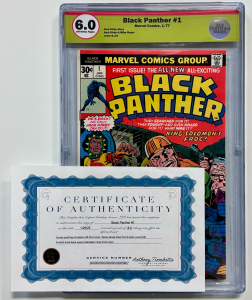 Collectible Marvel Comics "Black Panther #1" EGS Certified Series Comic Book With Certificate Of Authenticity