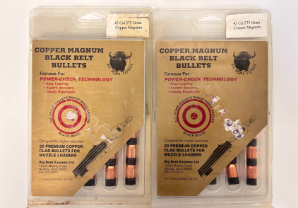 Copper Magnum Black Belt Bullets 45 Cal 275 Gr.