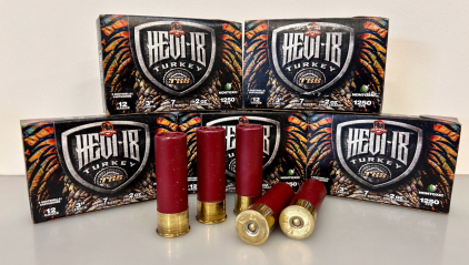 (5) Boxes Of Hevi-18 Turkey 12 Ga. 3" ShotShells (25 Total)