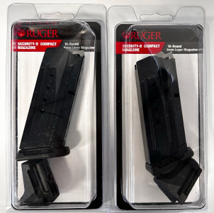 (2) Ruger Security-9 Compact Magazine: 10 Round 9mm