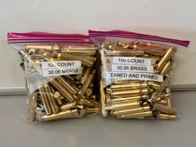(200) Count 30.06 Brass Casings