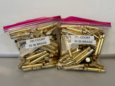 (200) Count 30.06 Brass Casings