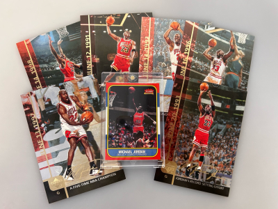 Michael Jordan Collectors Card and (6) Upper Deck Michael Jordan Collector Card Set