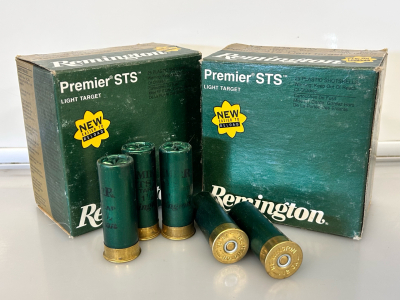 (2) Boxes Of Remington Premier STS Light Target 12 GA. 2 3/4" Shotgun Cartridges
