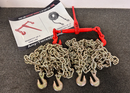 9200 Lbs Ratchet Binder and (2) 3/8" 20ft Chains