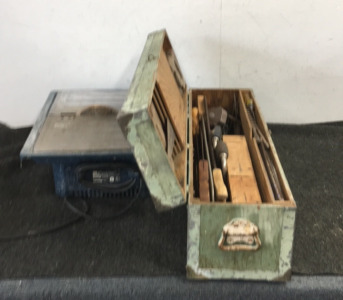Table Saw, Toolbox Full of Tools