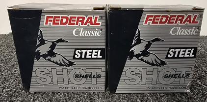 Federal 12 Gauge Shotgun Shells- 1 1/4oz BBB Steel Shot, 1 3/8 BB Steel Shot