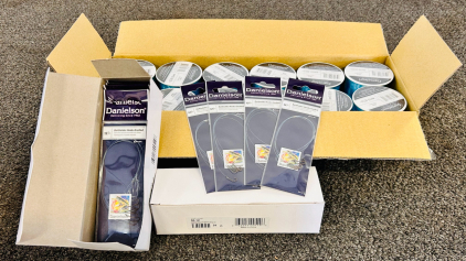 (12) Rolls Of Danielson Blue Premium Plus Fishing Line and (2) Small Boxes Of Baitholder Hooks