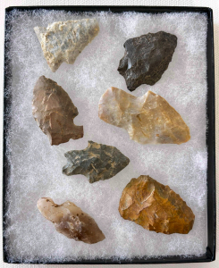 Idaho Arrowhead Collection Display (7 Total Arrowheads)