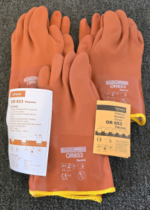 (3) Towa OR653 Thermo Chemical Resistant Gloves Size Large- Brand New!