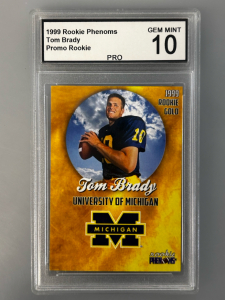 1999 Rookie Phenoms Tom Brady Graded Card GEM Mint 10