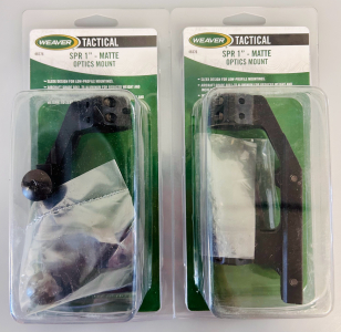 (2) New Weaver Tactical SPR 1"- Matte Optics Mount